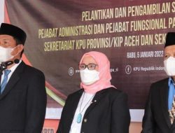 Sukseskan Pemilu 2024, Tiga Pejabat Baru KPU Sulbar Dilantik