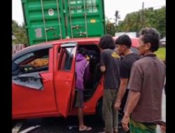 Toyota Calya Tabrak Truk, Warga Polman Dikabarkan Meninggal di Tempat