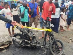 Mobil dan Motor Terbakar di Pasar Ikan Wonomulyo