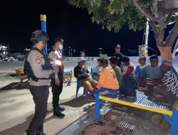 Samapta Polres Majene Lakukan Patroli Dialogis Cegah Aksi Kriminalitas Malam Hari