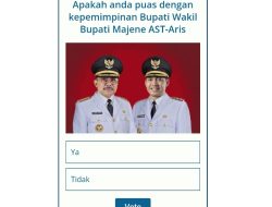 Polling Tingkat Kepuasan Masyarakat Majene Terhadap Kepemimpinan AST-Aris