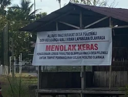 Warga Kayumaloa Pasangkayu Tolak Pembangunan Koperasi Merah Putih di Atas Lapangan Sepak Bola