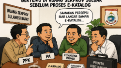 PPK, PA dan Pelaksana Proyek Bibit Kakao Rp24 Miliar Bertemu di Ruang Sekprov Sulbar Sebelum Proses E-Katalog