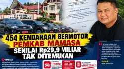 454 Kendaraan Bermotor Pemkab Mamasa Senilai Rp29,9 Miliar Tak Ditemukan